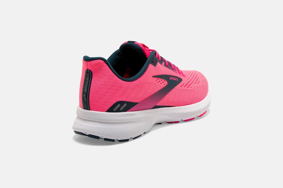 Launch 8 Road Brooks Running Shoes NZ Womens - Pink/Navy - CSANZH-651